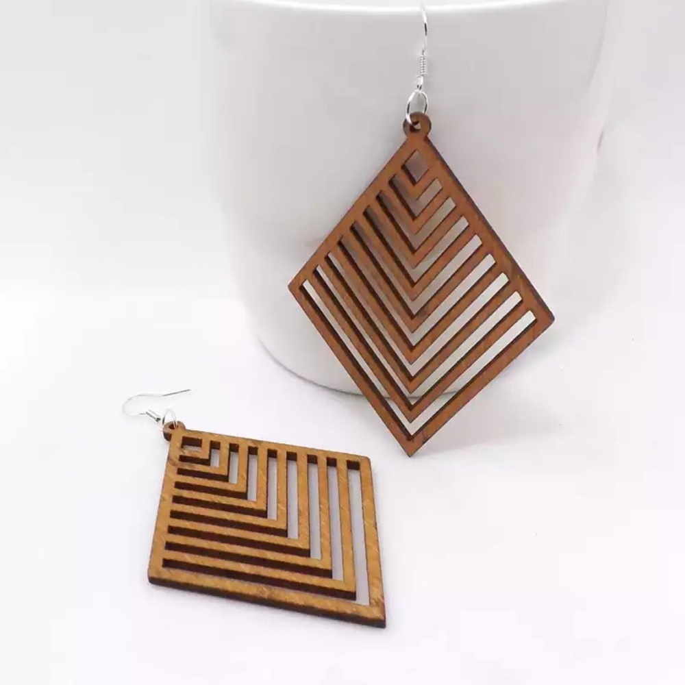 ✨SALE! Geometric Wooden Earrings! ✨